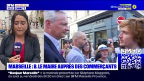 Marseille: Bruno Le Maire après des commerçants