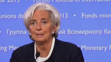 La directrice générale du Fonds monétaire international Christine Lagarde, lors d'une conférence du FMI en avril 2013.