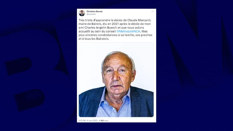 Le maire de Nice a annoncé la nouvelle sur son compte Twitter.
