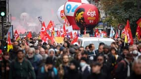 Manifestation à l'appel de la CGT lors d'une journée d'action nationale, le 10 novembre 2022 à Paris