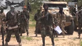 Des membres de Boko Haram, dont le leader du mouvement, dans une vidéo, le 13 juillet 2014