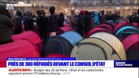 Paris: près de 300 réfugiés installés devant le Conseil d'Etat