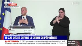 Virus: Jérôme Salomon annonce 15.729 décès depuis le début de l'épidémie, soit 729 de plus en 24h