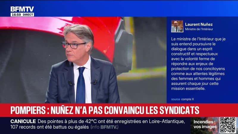 Marschall Truchot : Pompiers, Nuñez n’a pas convaincu les syndicats - 13/08