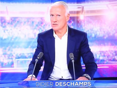 Didier Deschamps sur le plateau de TF1 lors de son annonce de la liste des 25 joueurs retenus pour l'Euro, le 16/05/2024