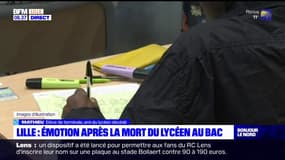 Lille: après la mort d'un lycéen lors du bac, l'émotion des élèves