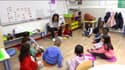 Chahra Joubrel-Merahi, formatrice "Vivre ensemble-Fri for Mobberi", donne un cours d'empathie pour prévenir le harcèlement scolaire, à l'école Labori, à Paris dans le 18e arrondissement