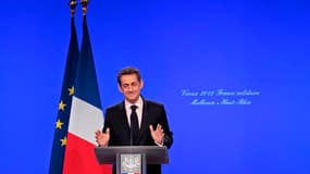 A Mulhouse, Nicolas Sarkozy a estimé mardi que la suppression du quotient familial, envisagée par le Parti socialiste qui veut le remplacer par un crédit d'impôt profitant à un plus grand nombre de foyers, aurait des "conséquences dramatiques". /Photo pri