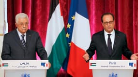 Mahmud Abbas et François Hollande le 19 septembre 2014