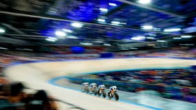 L'équipe de France sur le Vélodrome de Saint-Quentin lors des JO 2024