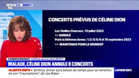 Atteinte du "syndrome de l'homme raide", Céline Dion annule 8 concerts en France dont les Vieilles Charrues