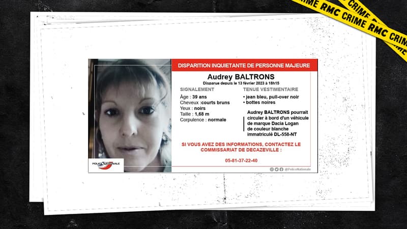 Audrey Baltrons a disparu dans l'Aveyron le 13 février dernier.