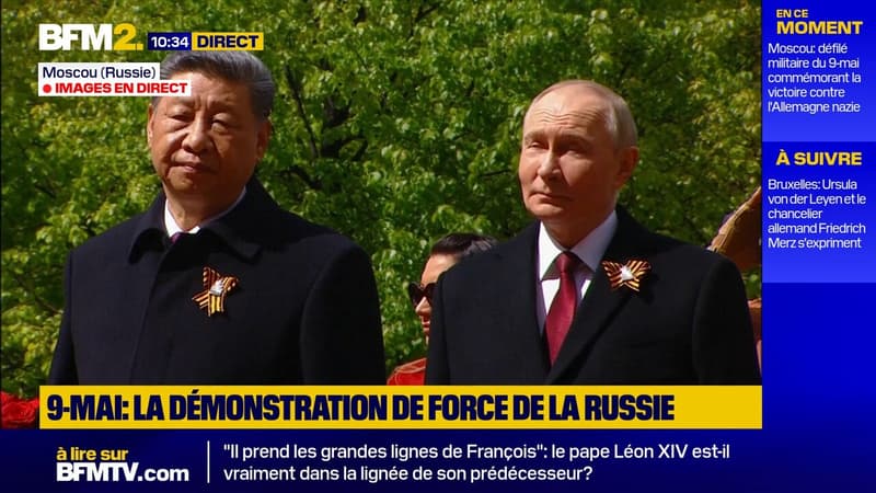9-mai: Xi Jinping aux côtés de Vladimir Poutine pour un dépôt de gerbes