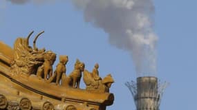 Les émissions de dioxyde de carbone dans le monde ont atteint un niveau record en 2012 sous l'influence de la Chine, où leur hausse a plus que compensé les baisses aux Etats-Unis et en Europe, selon l'Agence internationale de l'énergie (AIE). /Photo prise