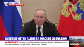 Vladimir Poutine ordonne de mettre les "forces de dissuasion dans un régime spécial de service de combat"