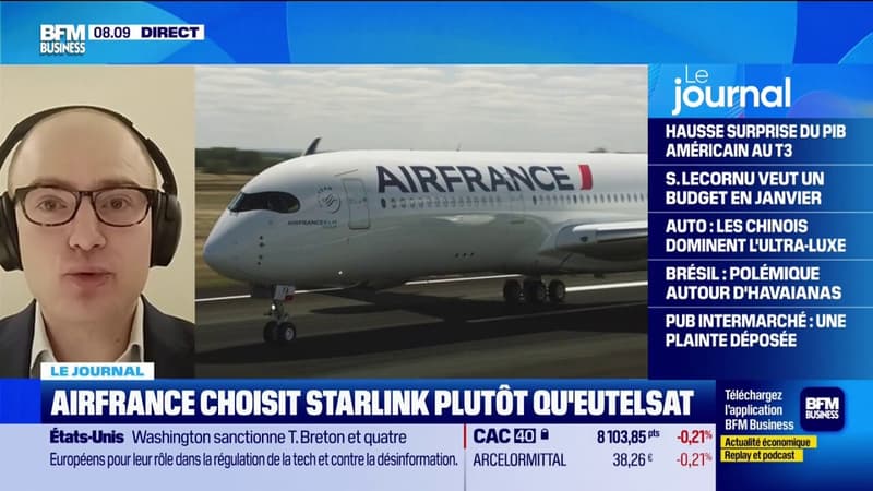 Air France choisit Starlink plutôt qu'Eutelsat