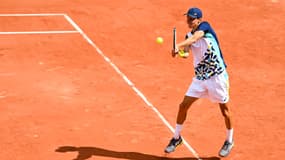 Gabriel Debru lors du premier jour des qualifications, à Roland-Garros.