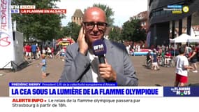 "Une journée exceptionnelle": Frédéric Bierry se réjouit du passage de la flamme dans la collectivité européenne d'Alsace