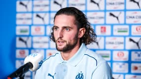 Adrien Rabiot lors de sa conférence de présentation à l'OM, le 18 septembre 2024