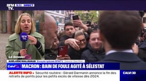 Macron : bain de foule agité à Sélestat - 19/04