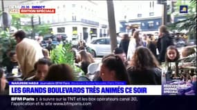 Réouvertures des bars et restaurants: de nombreux Parisiens sur les terrasses des grands boulevards