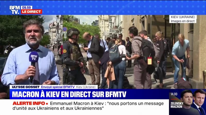 Des sirènes d'alerte entendues à Kiev une heure après l'arrivée d'Emmanuel Macron