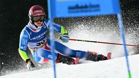 La Française Clarisse Brèche sur le géant lors des Mondiaux de Saalbach, le 13 février 2025