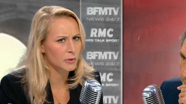 Marion Maréchal-Le Pen face à Jean-Jacques Bourdin mardi matin sur BFMTV et RMC.