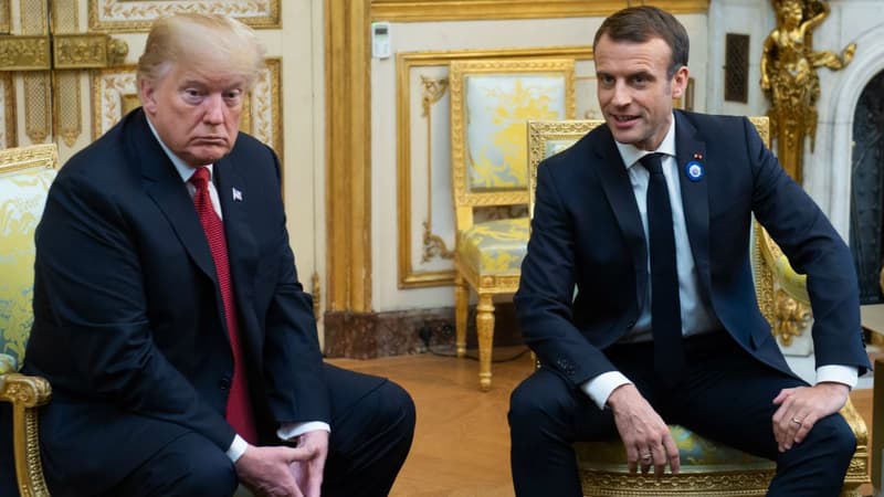 Donald Trump et Emmanuel Macron le 10 novembre 2018 à l'Elysée.