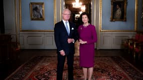 Le roi de Suède Carl XVI Gustaf et son épouse la reine Silvia en 2020
