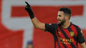 Riyad Mahrez lors du 8e de finale aller de la Ligue des champions face à Leipzig, le 22 février 2023.