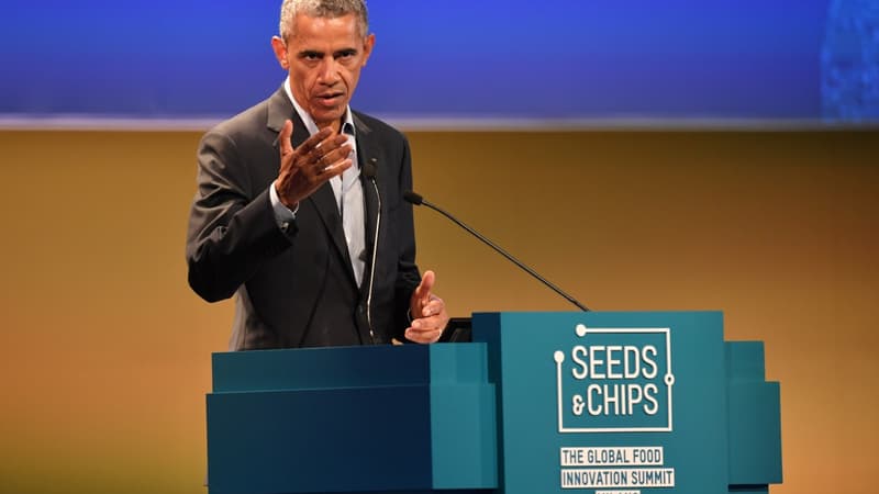 Barack Obama lors d'une conférence en Italie, en mai dernier. 