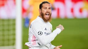 Sergio Ramos exulte avec le Real Madrid