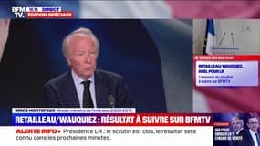 Présidence LR: "Ce soir, la droite est de retour", assure Brice Hortefeux, ancien ministre de l'Intérieur 