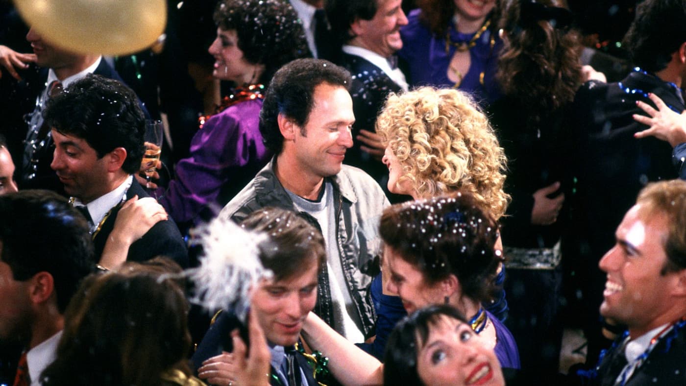 Harry (Billy Crystal), Sally (Meg Ryan) et leur baiser final au réveillon du jour de l'An