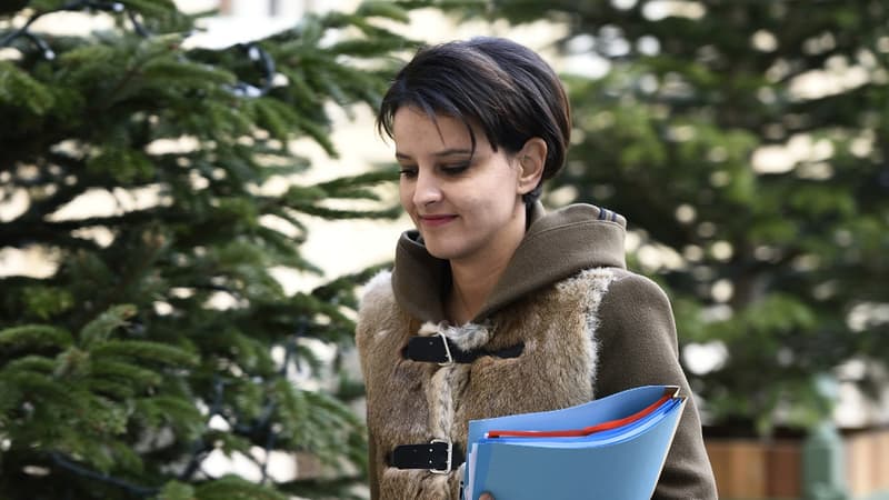 Najat Vallaud-Belkacem à Matignon, le 22 janvier 2015.