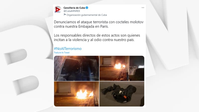 Dans la nuit de dimanche à lundi, l'ambassade de Cuba située dans le 15e arrondissement de Paris a été visée par deux engins incendiaires. 