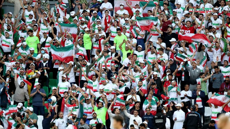 Des supporters de l'équipe de football d'Iran, à Al-Rayyan le 3 février 2024