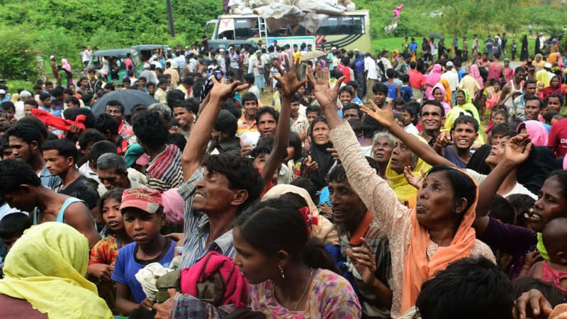 Des réfugiés rohingyas dans un camp au Banglesdeh le 9 septembre 2017 - Munir Uz Zaman-AFP