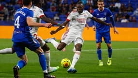 Karl Toko Ekambi lors du match amical OL-Rangers