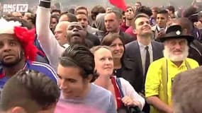 Football / Anne Hidalgo devant l'Hôtel de Ville de Paris - 30/06