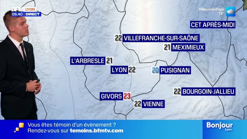 Météo Rhône: un mardi nuageux avec peu d'éclaircies, jusqu'à 23°C à Givors