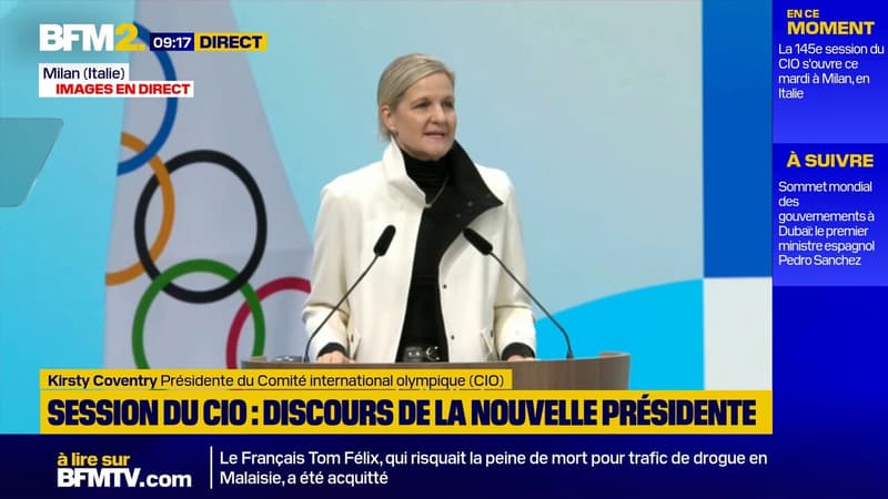 "Les Jeux Olympiques sont une célébration du meilleur de l'humanité": le message de la présidente du CIO avant les jeux d'hiver de Milano Cortina