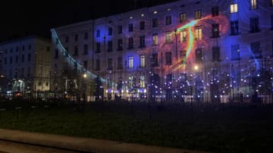 Des tests de l'œuvre "Laniekea" ont eu lieu ce week-end, trois jours avant le début de la Fête des Lumières à Lyon.