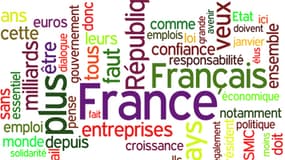 Les 50 mots les plus prononcés par Manuel Valls lors de son discours de politique générale, le 8 avril.