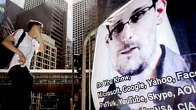 Affiche de soutien à Edward Snowden à Hong-Kong.