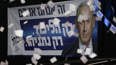 Des confettis pour fêter la victoire au quartier général du Likoud, le 17 mars 2015