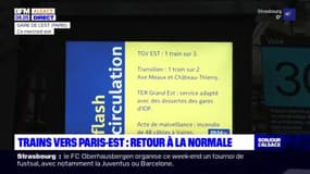 Grand Est: retour à la normale pour les trains à la gare de l'Est parisienne