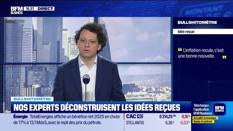Bullshitomètre : "L'inflation recule, c'est une bonne nouvelle" - FAUX répond Thibault Prébay - 11/02