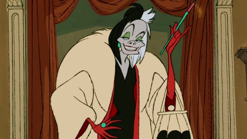 Cruella d'Enfer dans "Les 101 Dalmatiens".